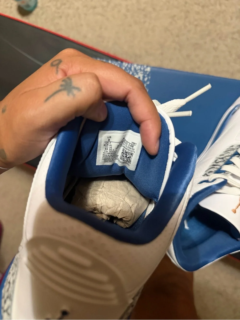 Jordan Retro 3 Washington Wizards